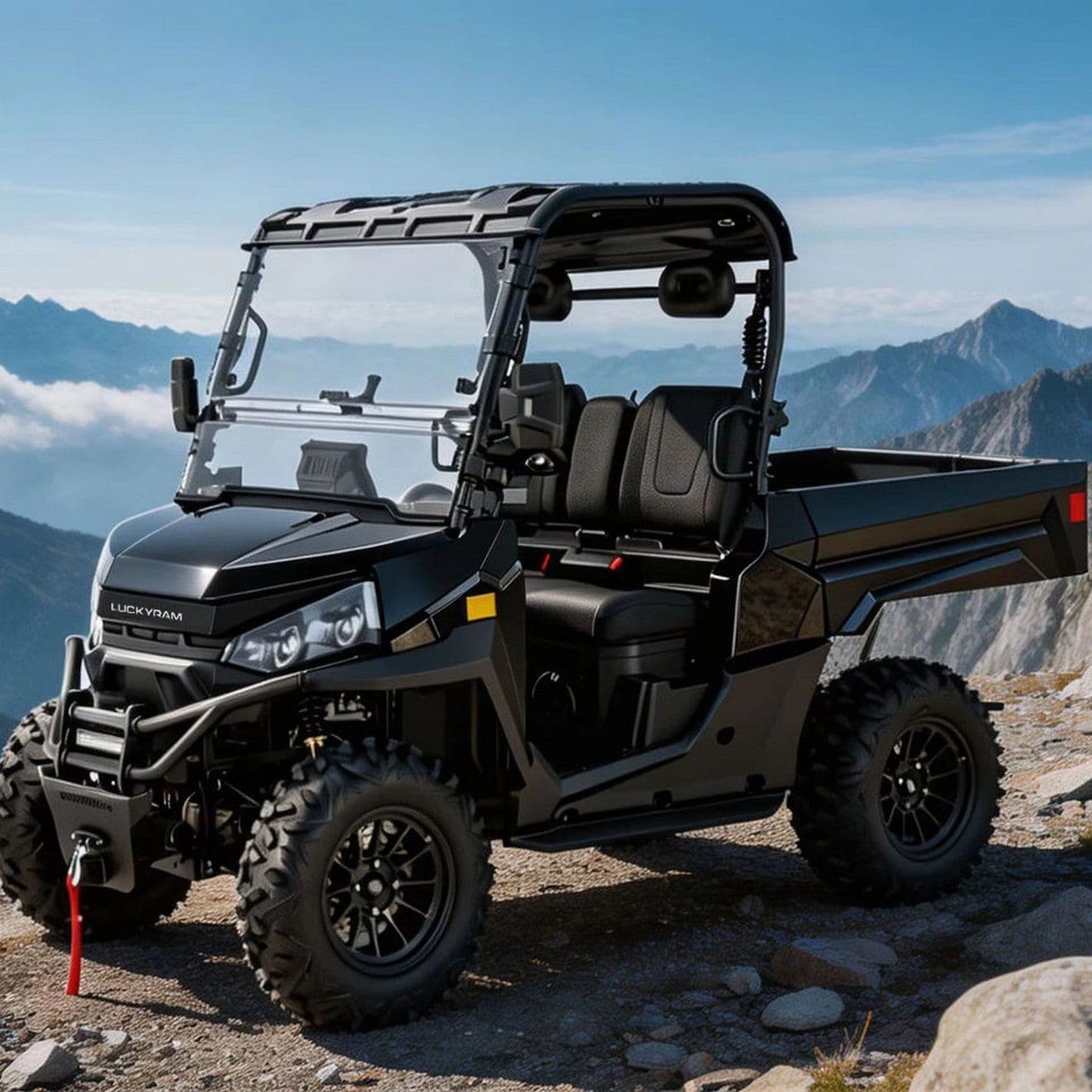 4WD Elektrisk UTV til Farm Ranch 14 Tommer Off Road Dæk 350 kg Dump Bed