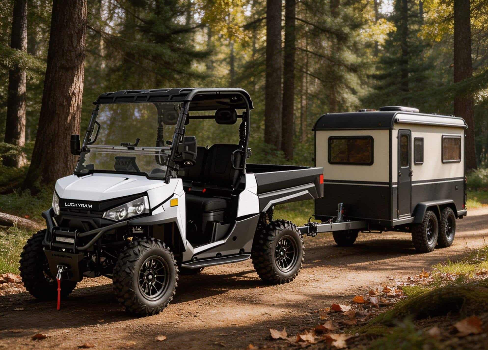 4WD Off Road Elektrisk UTV 73.6V PKE Nøglefri 20KW Peak Power 670kg